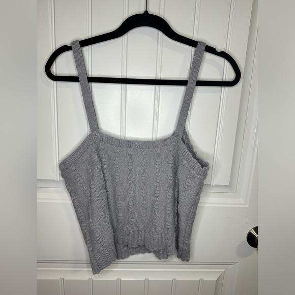 Weekend Los Angeles Gray Knit Crop Tank Top - Picture 5 of 5